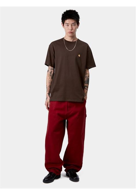 ss chase t-shirt man tobacco CARHARTT WIP | I02639100W.XX